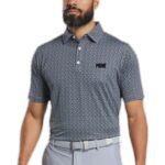FootJoy Men's Allover Floral Print Polo - 9