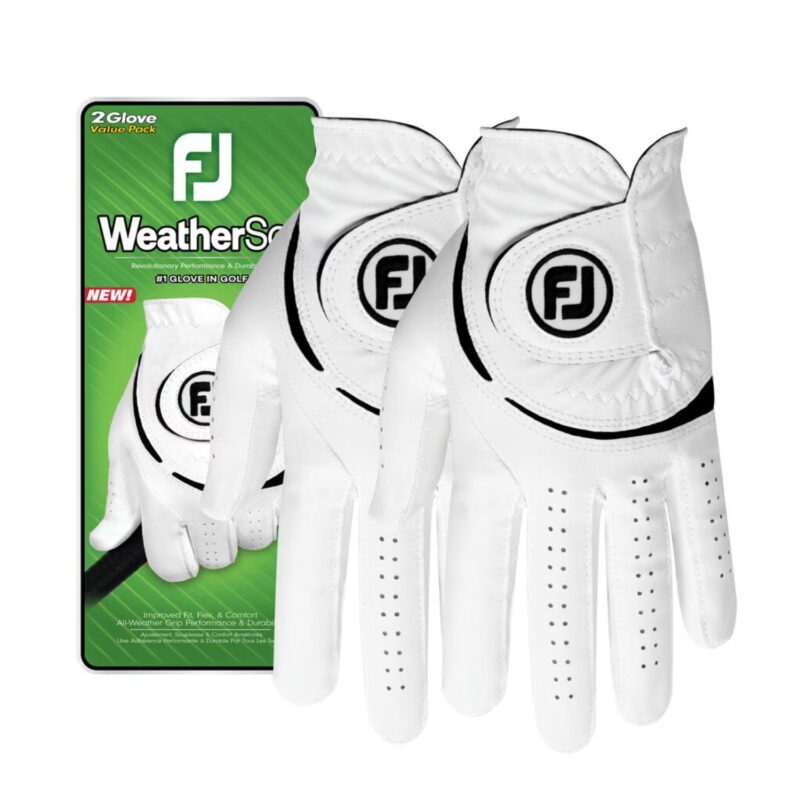 FootJoy® WeatherSof 2-Pack Performance Golf Glove with Enhanced Grip & Breathable Mesh